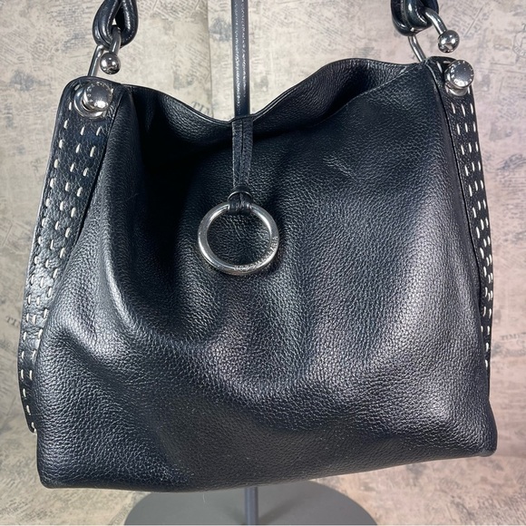 BCBGMaxAzria Genuine Pebble Leather Shoulder Bag - Picture 2 of 15